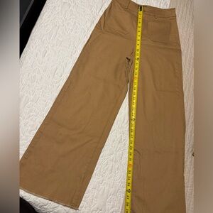Mittoshop Tan Front Pocket Raw Hem Pants